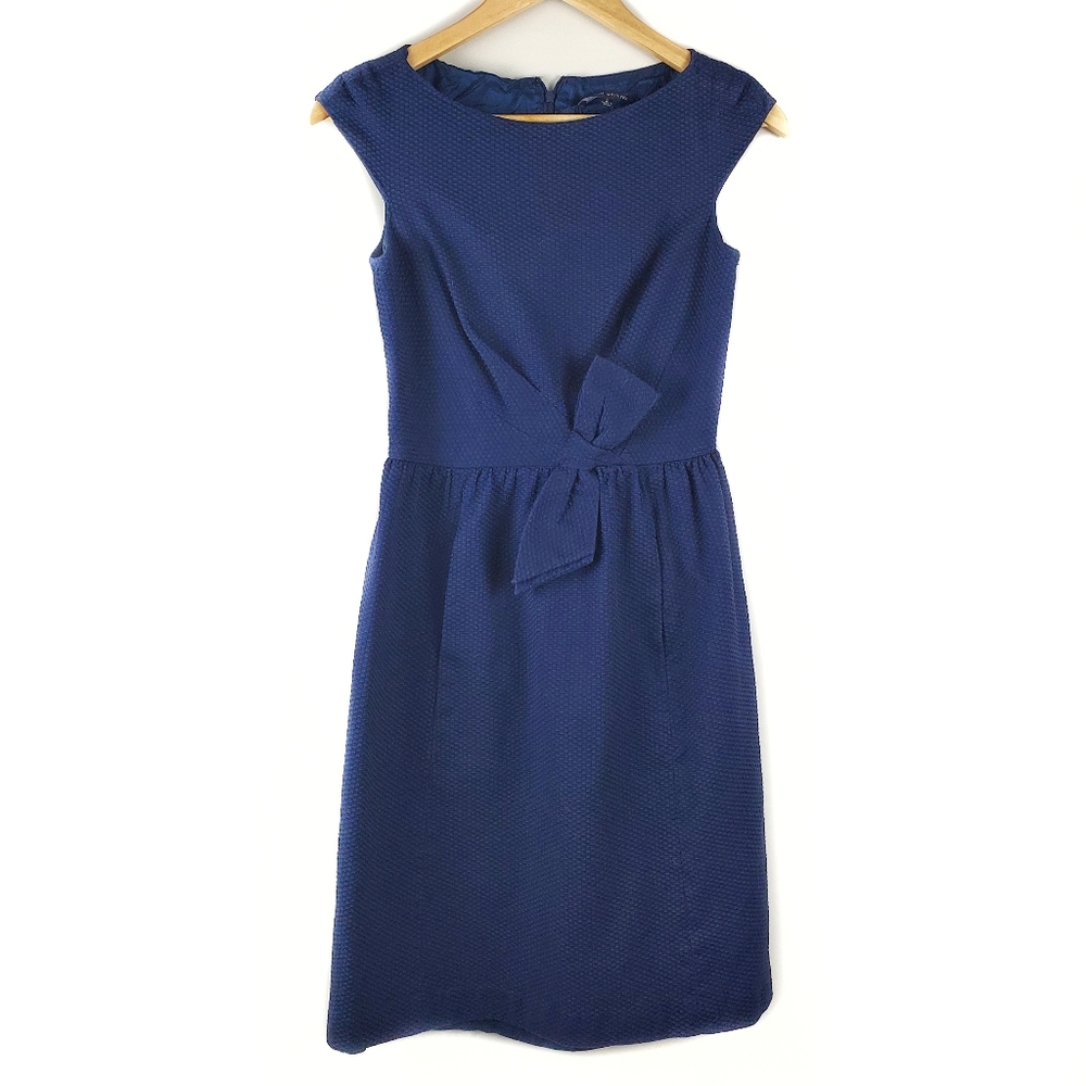 Robe De Soirée David Meister Une Épaule Brocart Sirène Avec Noeud - Taille 0, Vert émeraude, Neuve Sans étiquette